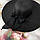 Жіночий широкополий капелюх з полями 15 см і бантом чорний, фото 2