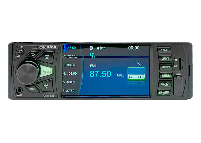 MP5 автомагнітола 1DIN Celsior CSW-528 з екраном 4", Bluetooth та мультипідсвіткою