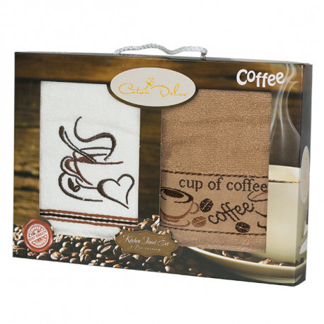 Набір рушників кухонних Gursan — 40*60 (2 шт) Кава-02, фото 1