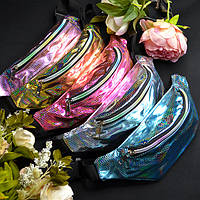 Голографічна сумка на пояс бананка 31х11