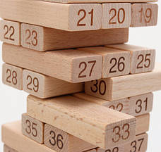 Настільна гра Дженга з цифрами та кубиками "Вежа", (Вега, Дженга), фото 2