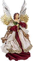 Фигура декоративная "Рождественский Ангел в золотом и красном" 47см