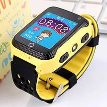 Дитячий розумний смарт-годинник Smart baby watch Q529 GPS з камерою прослуховування для дітей із трекером Жовтий, фото 3