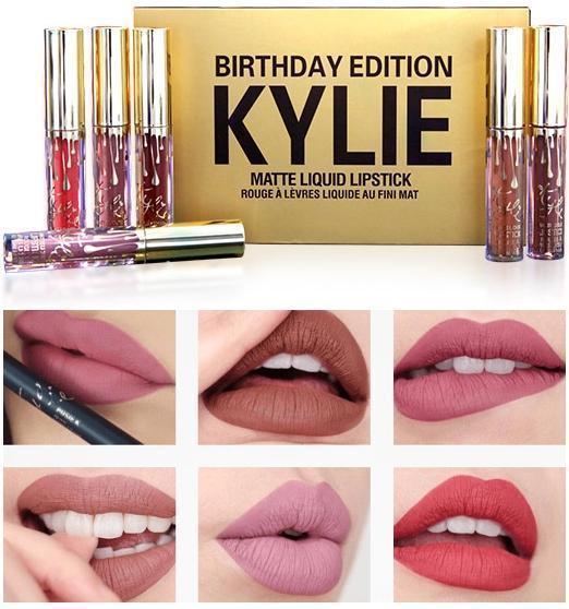 Набор матовых жидких помад Kylie Birthday! Лучшая цена - фото 5 - id-p1815673095