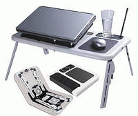 Подставка столик для ноутбука с двумя USB кулерами E-Table! Лучшая цена