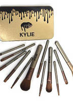 Кисточки для макияжа Kylie professional brush set 12 штук серебро! Лучшая цена