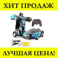 Машинка Трансформер Bugatti Robot Car Size 1:18 Синяя! Лучшая цена