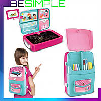 Детский обучающий набор для рисования в кейсе, 3в1, Backpack Packing, Розовый / Набор для творчества в рюкзаке
