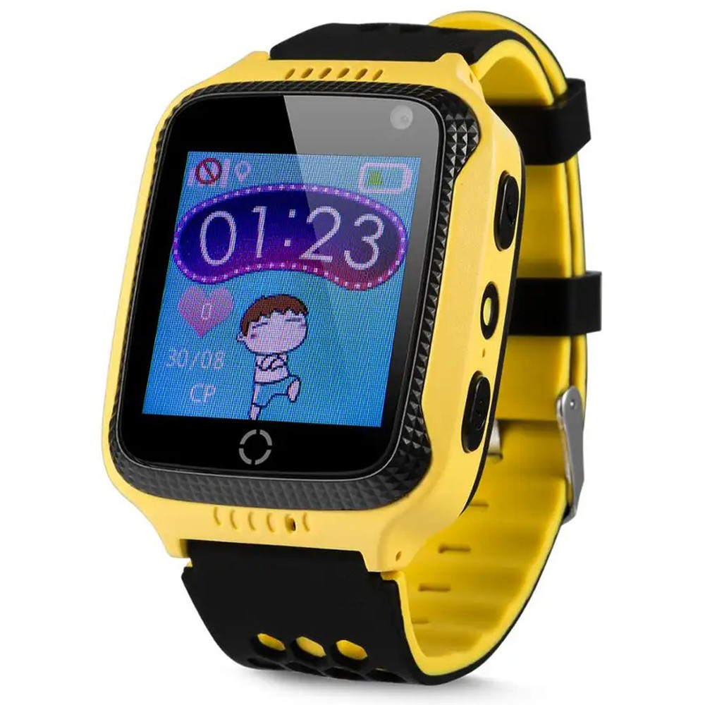 Дитячий розумний смарт годинник телефон Smart baby watch Q529 GPS з камерою прослуховуванням для дітей з трекером Жовтий