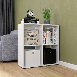 Стелаж 2х2, книжкова полиця на 4 комірки для дому та офісу