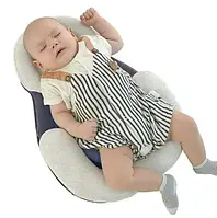 Подушка для новорожденных Baby Sleep Positioner Белый/Синий, и