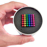 Цветной Неокуб радуга Оригинал Neocube Rainbow mix colour 216 шариков 5мм в боксе, и
