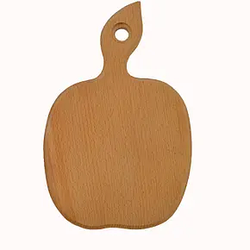 Дерев'яна дошка кухонна фігурна Яблуко 34 х 22 см Бук 10665