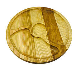 Дерев'яна дошка менеджниця 3 відділення 24 см 10666