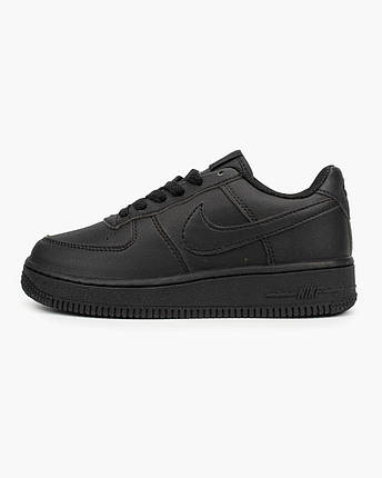 Дитячі Кросівки Nike Air Force 1 Low Black / Найк Аїр Форс 1 Низькі Чорні, фото 1