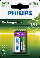 Акумулятор PHILIPS Rechargeable 9V/6F22 170mAh