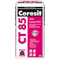 Клеюча суміш армована Ceresit CT 85 FLEX для приклеювання пінополістирольних плит 25 кг ( Церезіт СТ 85 )