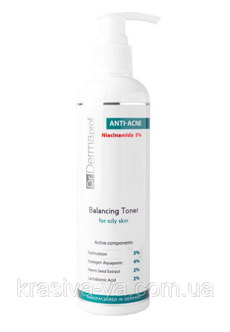 Балансуючий тонік для жирної шкіри Balancing Toner for Oily Skin, 250 мл