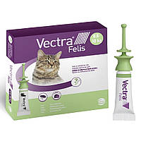 Краплі на загривку для кішок CEVA Vectra Felis, 3 піпетки х 0,9 мл
