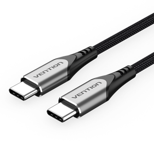 Кабель Type-C-Type-C Vention TPE Nylon PD 60W 3A 480Mps nickel-plated 1.5m Grey (TADHG)
