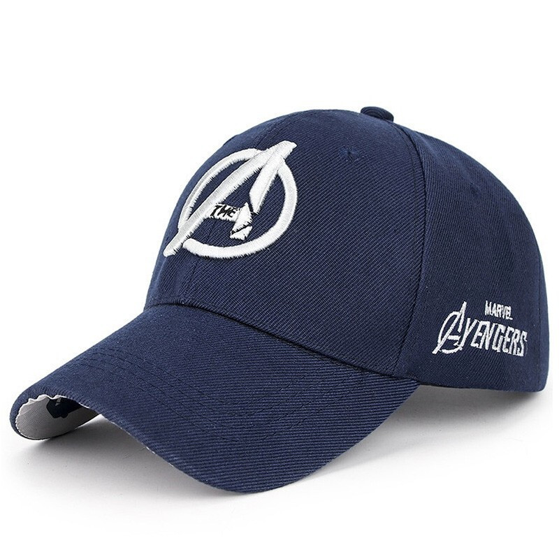 Бейсболка від бренду Narason темно-синя з лого Avengers