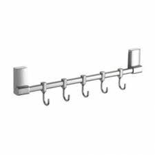 Вішалка Frap F1815-5 на 5 рухомих гачків 284 мм з 2-ма накладками, білий/хром
