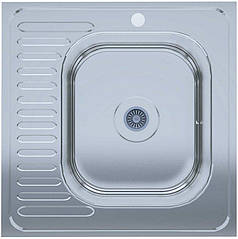 Кухонна мийка WEZER W6060R(06) Satin 600x600x160 мм + сифон