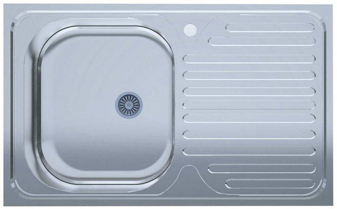 Кухонна мийка WEZER W8050L(06) Satin 500x800x160 мм + сифон, фото 1