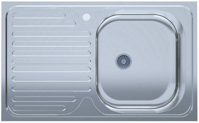 Кухонна мийка WEZER W8050R(06) Satin 500x800x160 мм + сифон, фото 1