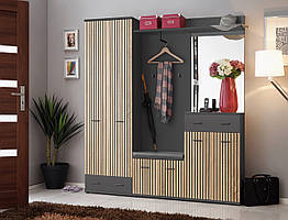 Передпокій 3 MARCO ASM MEBLE антрацит/дуб артисан