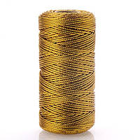 Шнур на метраж Finding Плетений люрикс Нейлон Золотистий 1.5 мм