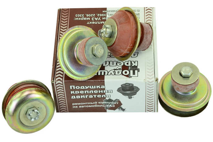 Подушка двигателя УАЗ 452, 469 (к-кт 4 шт.) КРАСНЫЕ (ID#1815757854 ...