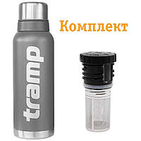 Комплект Tramp Термос 1,2 л серый TRC-028-grey + Пробка для термосов Expedition UTRA-287