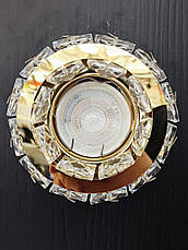Накладний світильник кришталевий 10 см золото, фото 4