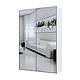 Шафа-купе "G-Caiser" 160х60х240 см. 2 Дзеркала/3 частини, Біла, фото 4