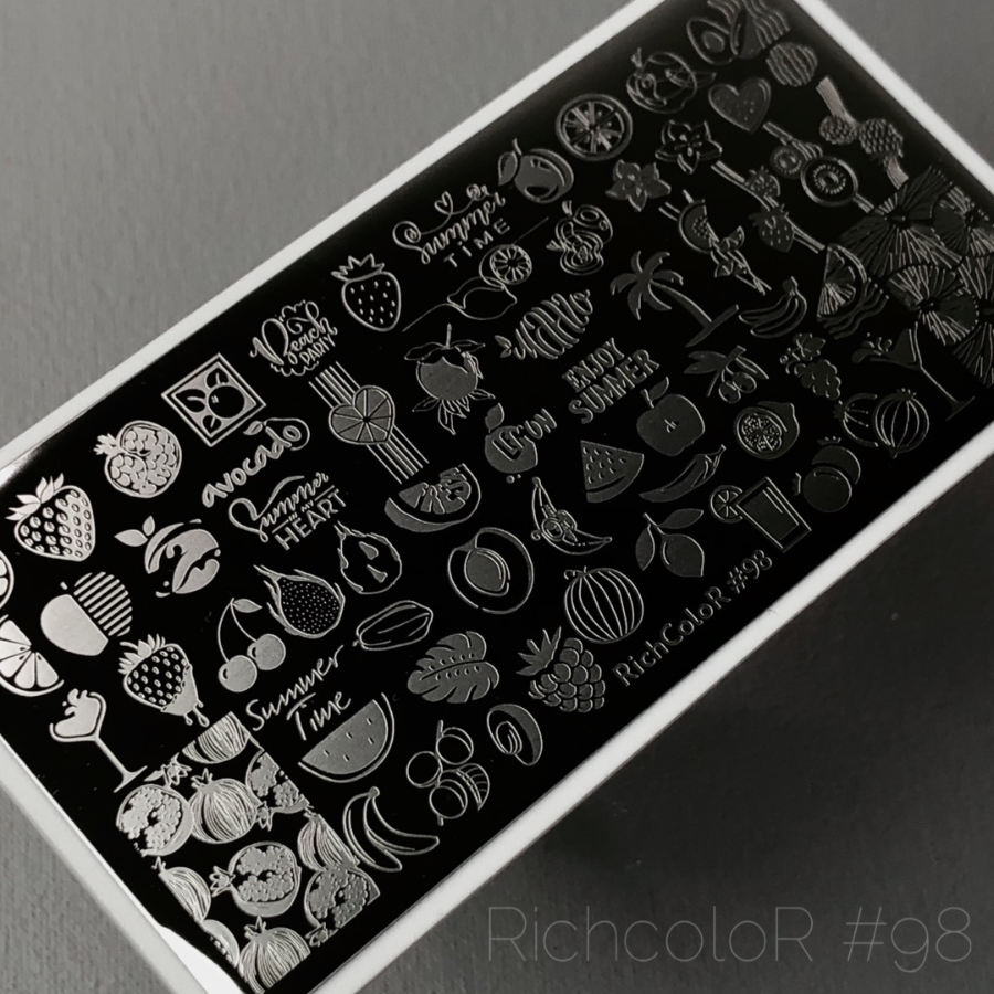 Пластина для стемпінгу RR-98 на пластиковій основі, фото 1