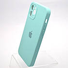 Чохол силіконовий з квадратними бортами Silicon case Full Square для iPhone 11 Pro Azure, фото 2