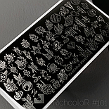 Пластина для стемпінгу RR-101 на пластиковій основі, фото 2