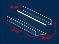 Підставка під тарифні плани для економпанелі, акрил 1,8 мм