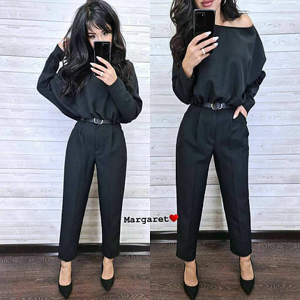 Стильний костюм укорочені штани та крута кофта, фото 1