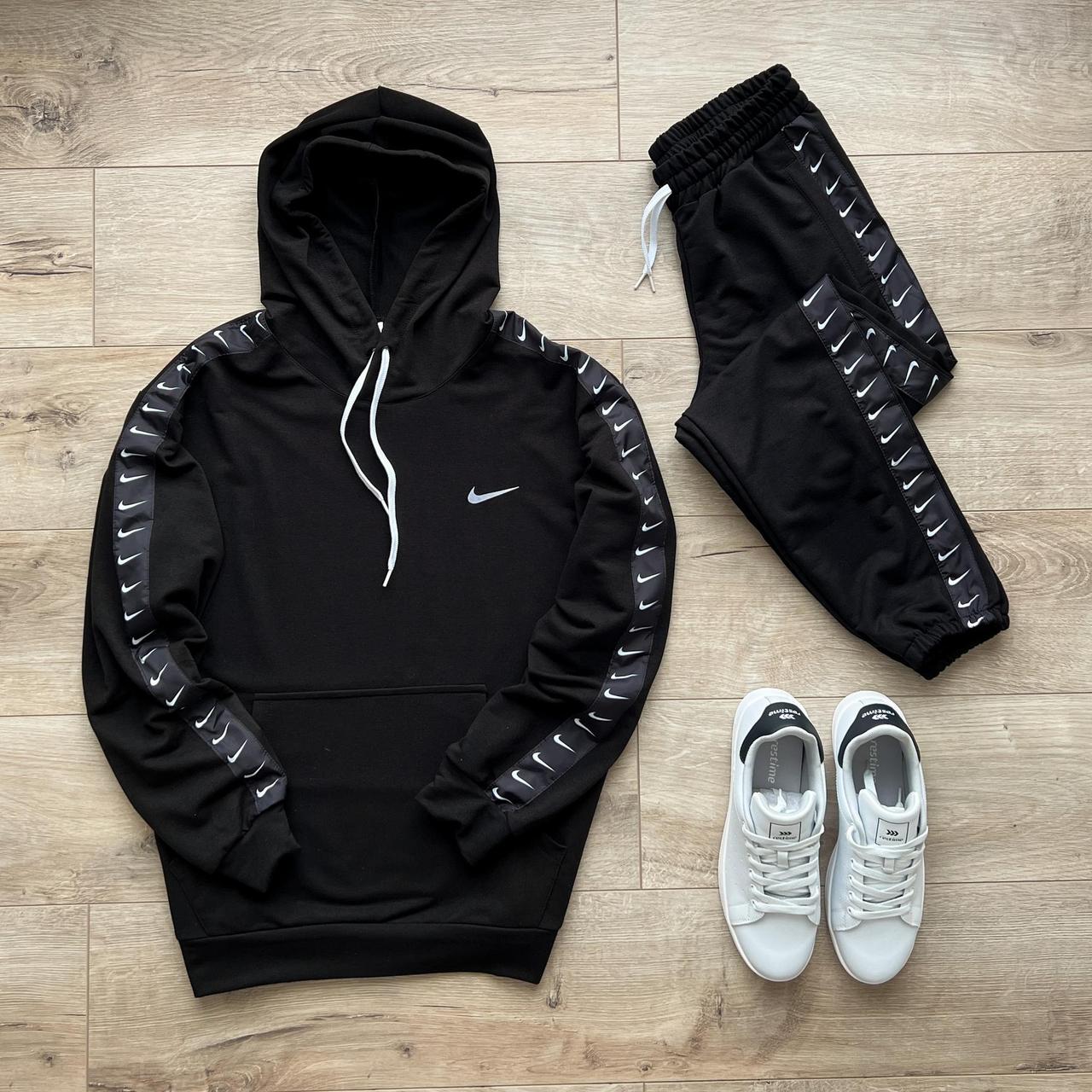 Спортивний костюм чоловічий Nike lampas осінній весняний комплект з лампасами кофта штани найк
