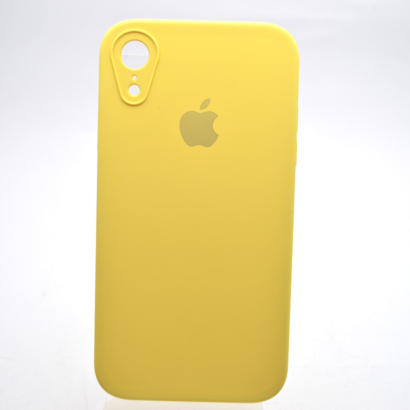 Чохол накладка Silicon case Full Square для iPhone Xr Yellow, фото 1
