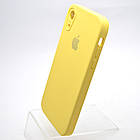 Чохол силіконовий з квадратними бортами Silicon case Full Square для iPhone Xr Yellow, фото 2