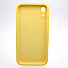 Чохол силіконовий з квадратними бортами Silicon case Full Square для iPhone Xr Yellow, фото 5