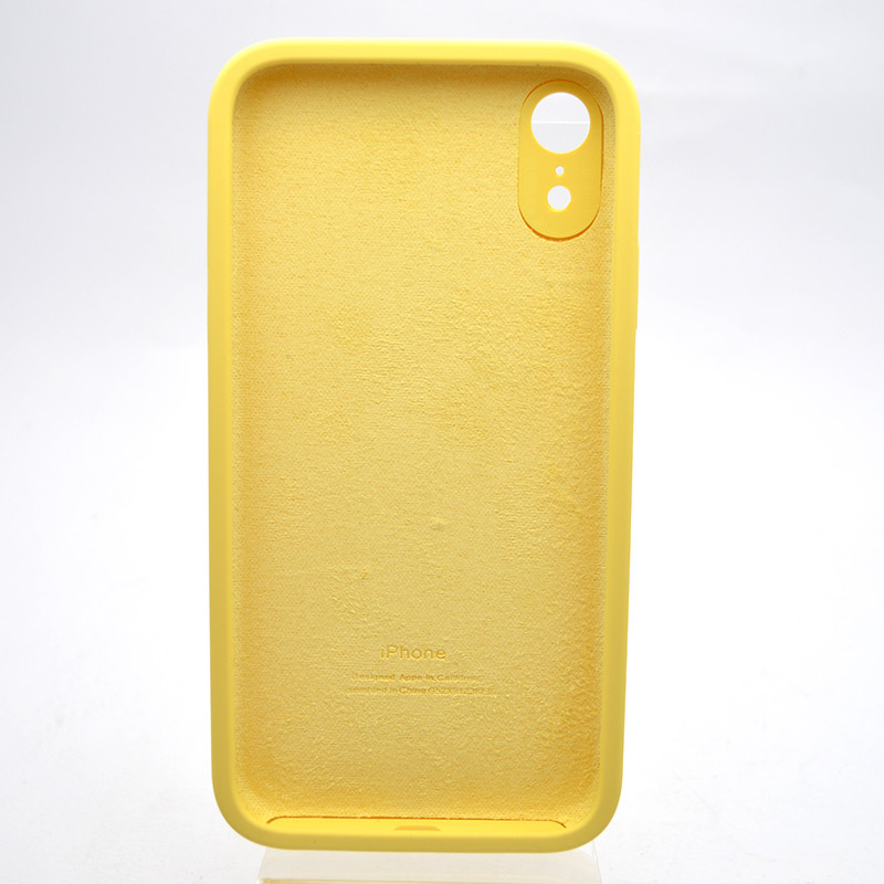 Чохол накладка Silicon case Full Square для iPhone Xr Yellow, фото 5