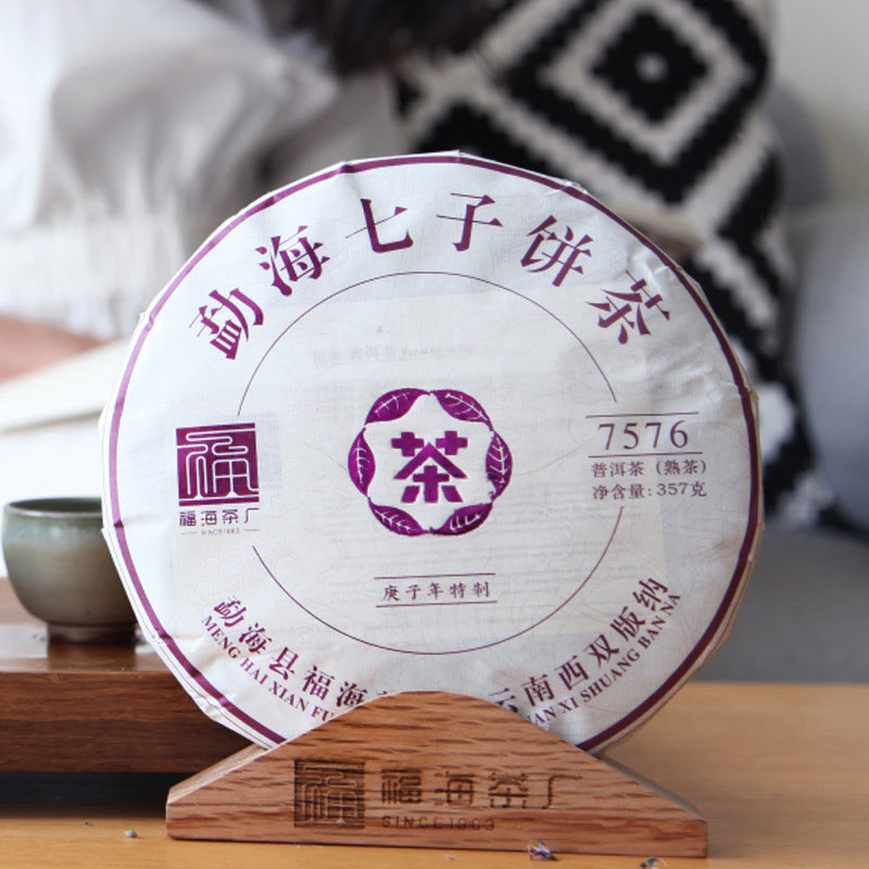 Китайський чай Шу Пуер Fu Hai Cha Chang 7576 2020 року, 357 г
