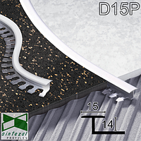Гибкий соединитель ламината и плитки т-образный Cezar D15P, 15х14мм, L-2.5м. Анодированный