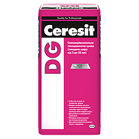 Самовирівнювальна гіпсоцементна суміш Ceresit DG для вирівнювання цемент-піщан і бетон стяжок 25 кг ( Церезіт )