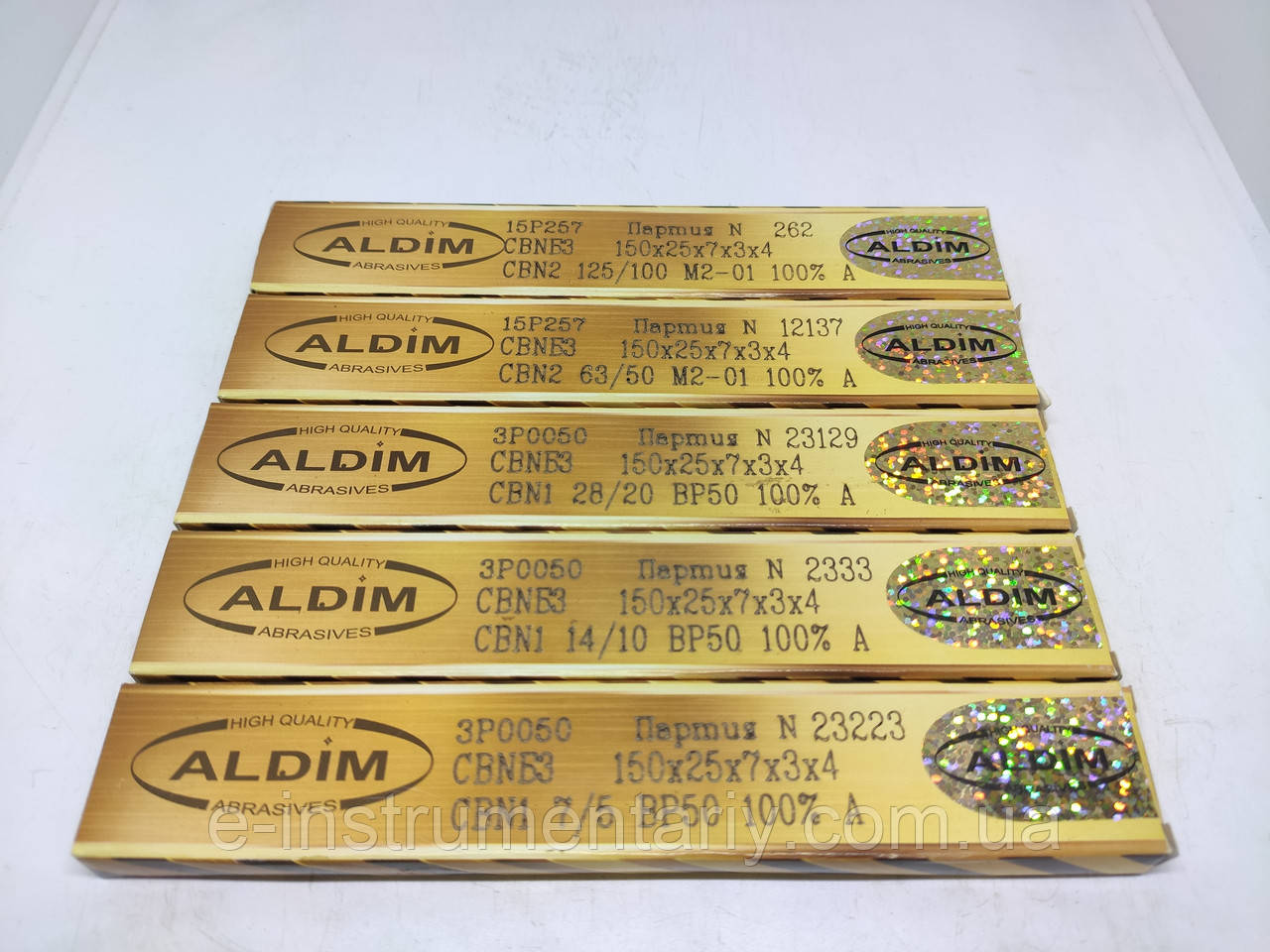 Ельборові бруски ALDIM — набір із 5 шт. - МО і МФФ 150х25х7х3