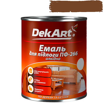 Емаль алкідна для підлоги ПФ-266 DekArt жовто-коричнева 2.8 кг